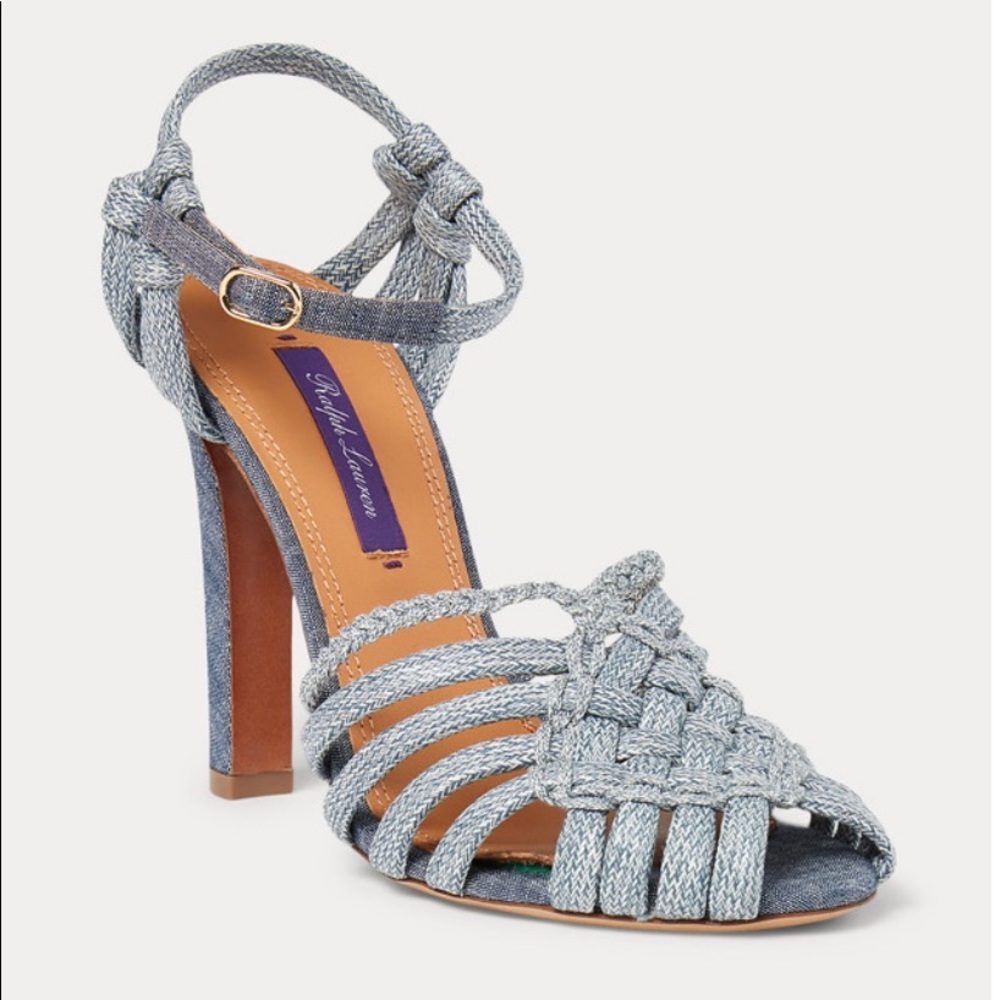 Ralph Lauren Collection Telma Woven Cotton Sandal